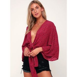 🔥🔥BILLABONG - BERRY TIE FRONT LS TOP🔥🔥